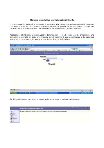 Manuale Webmail - Benvenuto alla webmail del Santobono ...