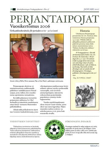 Vuosikertomus 2006 - IF Fredagspojkarna i Åbo rf