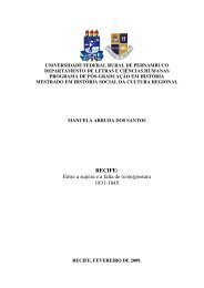 RECIFE: Entre a sujeira e a falta de (com)postura 1831-1845