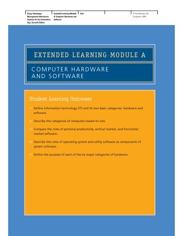 EXTENDED LEARNING MODULE A - McGraw-Hill LearningSolutions