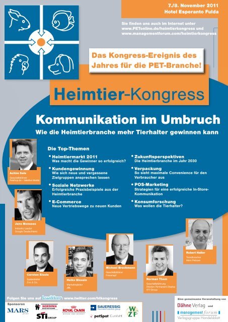 Heimtier-Kongress - Management Forum der Verlagsgruppe ...