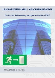 und Rettungswegmanagement-System E/M/C - Maniago & Henss ...