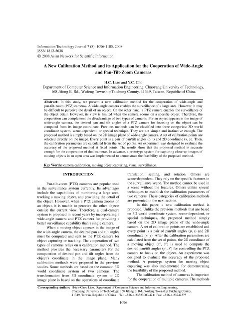 A New Calibration Method and its Application for the Cooperation of ...