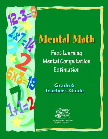 Mental Math Grade 6 Teacher's Guide