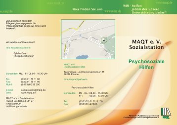 Flyer Psychosoziale Hilfen - MAQT