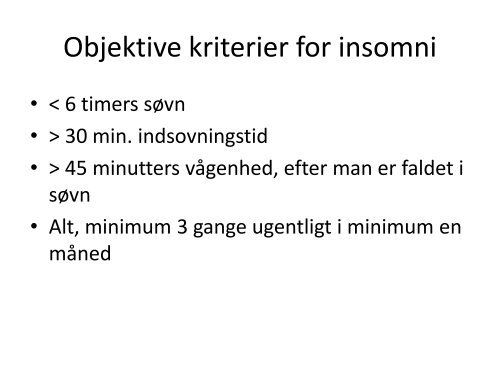 Behandling af søvnproblemer med kognitiv adfærdsterapi