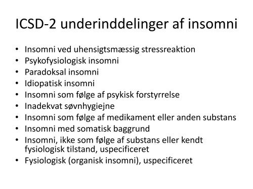 Behandling af søvnproblemer med kognitiv adfærdsterapi