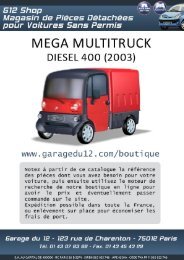 Mega Multitruck Diesel 400 (Sans Permis) - Garage du 12