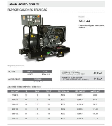 ESPECIFICACIONES TÉCNICAS AD-044 - efh chile