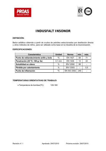 INDUSFALT INSONOR - Cepsa