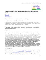 Improving Self-efficacy in Statistics: Role of Self-explanation ...