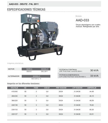 ESPECIFICACIONES TÉCNICAS AAD-033 - efh chile