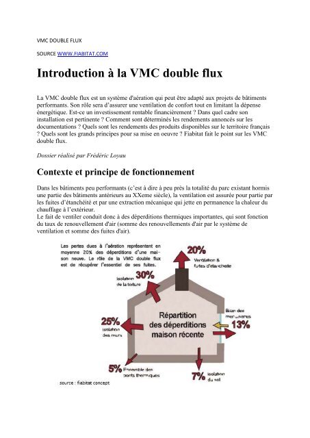 Introduction à la VMC double flux - SARL Lafon