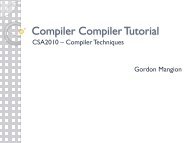 Compiler Compiler Tutorial