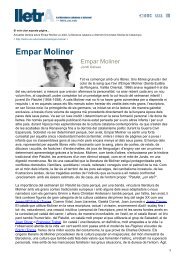 Empar Moliner - lletrA - Universitat Oberta de Catalunya