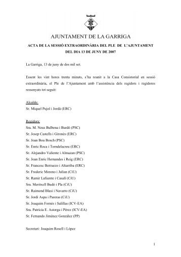 070613pe.doc - Ajuntament de la Garriga