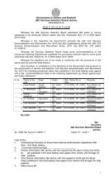 Advertisement Notice No. 02 of 2011 - J&K Services Selection Board