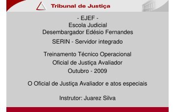 Oficial de Justiça - EJEF