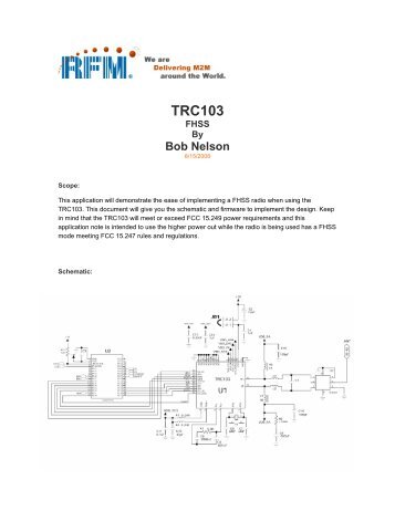 Implementing a FHSS radio with the TRC103 - RF Monolithics, Inc.