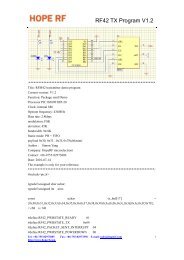 RFM42 Demo Kit User Manual