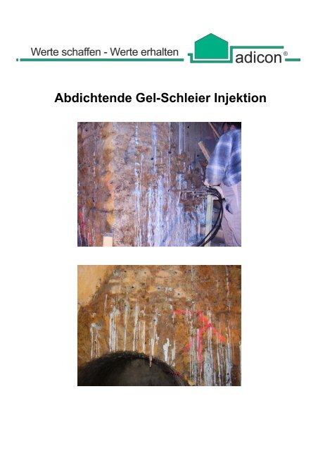 Abdichtende Fugenverpressung - Adicon