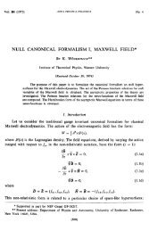 null canonical formalism i, maxwell field - Theory Departments