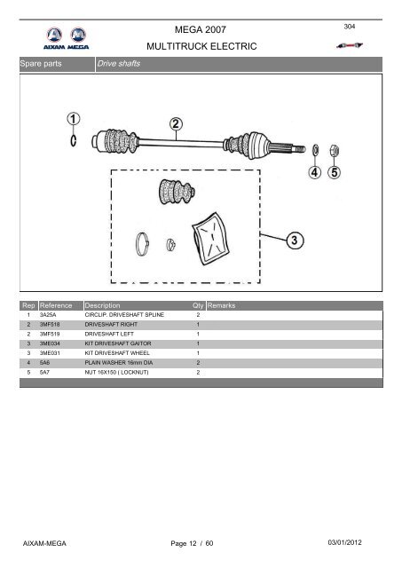 Spare parts Catalog