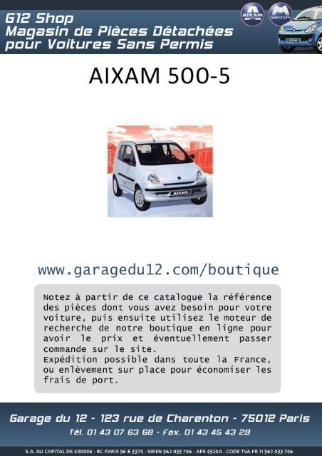 Aixam 500-5 - Garage du 12