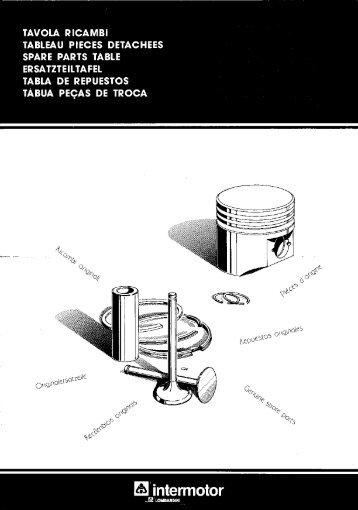 tavola ricambi tableau pieces detachees spare parts table ...