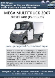 Mega Multitruck 2 Diesel 600 (Permis B1) - Garage du 12