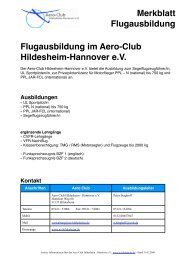 Merkblatt Flugausbildung - AC Hildesheim-Hannover