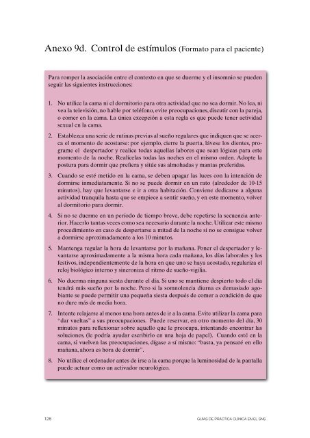 Guía de Práctica Clínica para el Manejo de Pacientes con Insomnio ...