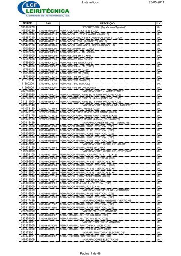 Lista artigos 23-05-2011 Página 1 de 48