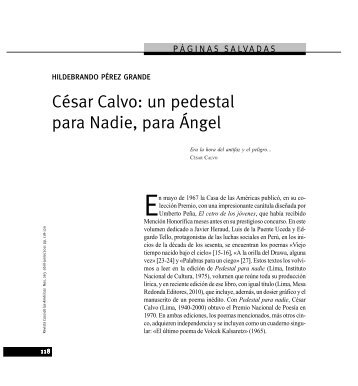 César Calvo - Casa de las Américas