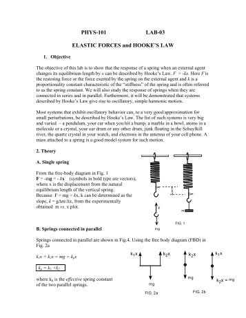 ELASTIC FORCES and HOOKE'S LAW