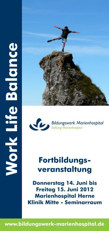 Flyer Work Life Balance - Marienhospital Herne