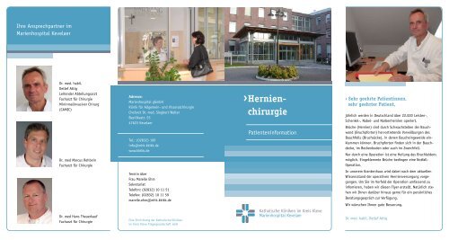 Hernien- chirurgie - Katholische Kliniken im Kreis Kleve