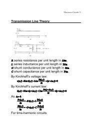 Transmission Line Theory :series resistance per unit length in ...