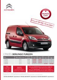 Ceník Berlingo Furgon - Citroen, Citroen Brno