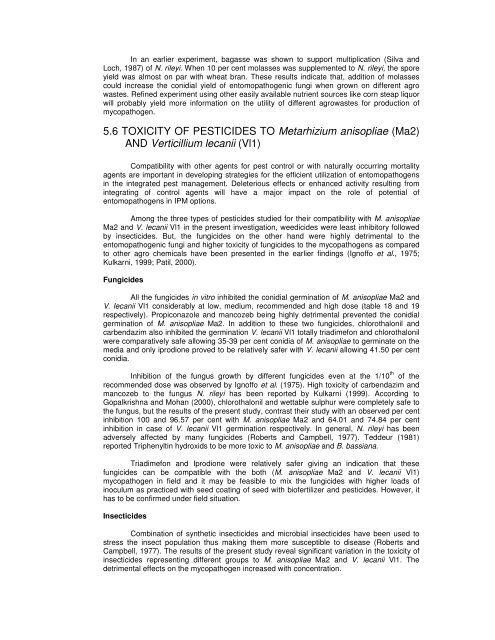 ISOLATION AND CHARACTERIZATION OF ENTOMOPATHOGENIC ...