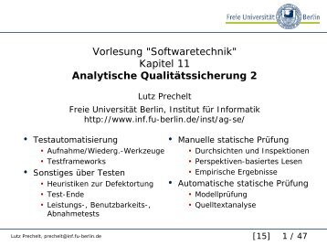 Analytische Qualitätssicherung, Teil 2 - auf Matthias-Draeger.info