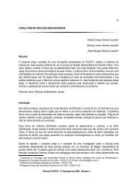 O BULLYING NA VIDA DOS ADOLESCENTES Shênia ... - FACEVV