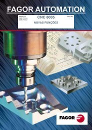 CNC 8035 - Novas Funções - fagor automation do brasil