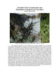 Checklist of the Cerambycidae of Costa Rica - Cerambycoidea.com