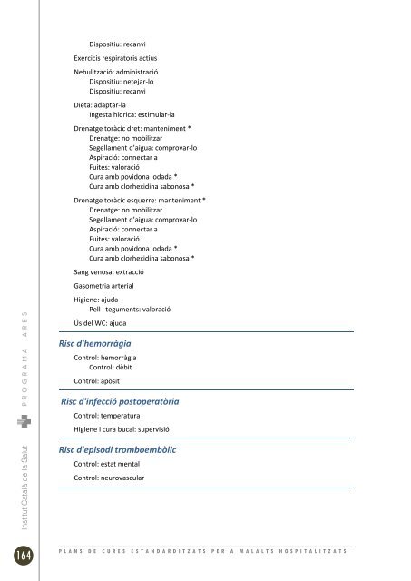 plans de cures estandarditzats per a malalts hospitalitzats