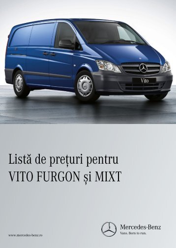 Listă de preţuri pentru VITO FURGON şi MIXT - Mercedes-Benz ...