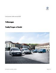 Lista de pret Caddy Furgon & Kombi Ianuarie 2013 - Volkswagen ...