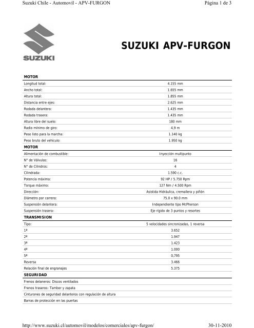 SUZUKI APV-FURGON
