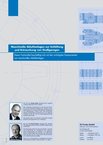 Maschinelle Abluftanlagen zur Entlüftung und ... - TLT Turbo GmbH