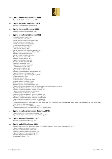 Catalogue Lamiinae - The world of Prioninae Delahaye 2012